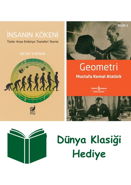 Insanın Kökeni + Geometri + Dünya Klasiği Hediye