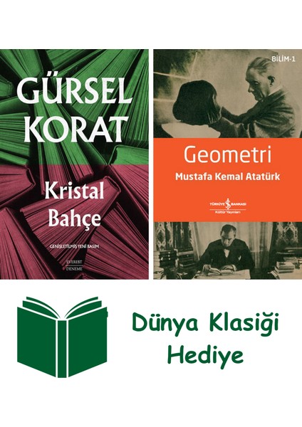 Kristal Bahçe + Geometri + Dünya Klasiği Hediye