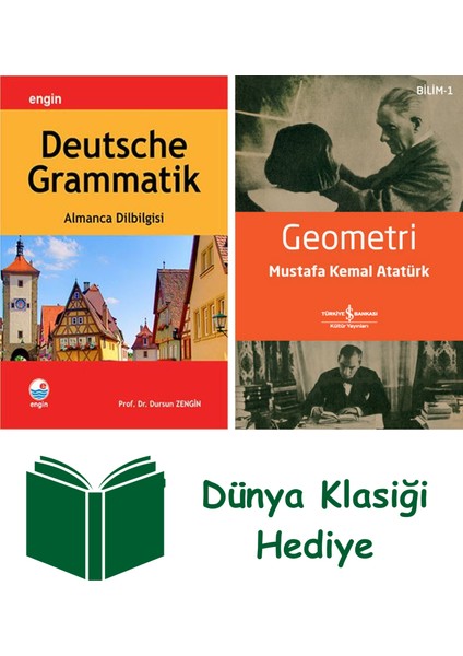 Almanca Dilbilgisi + Geometri + Dünya Klasiği Hediye