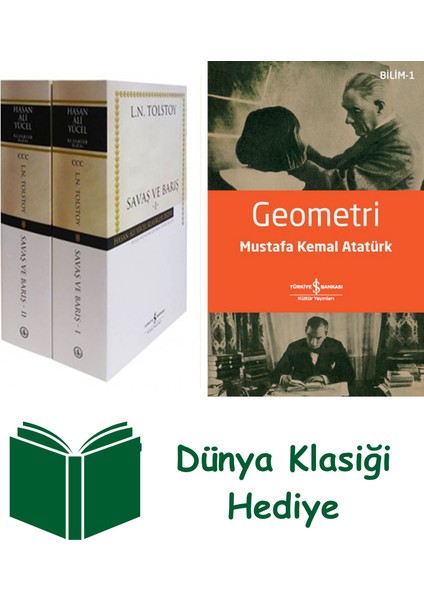 Savaş ve Barış - 2 Cilt + Geometri + Dünya Klasiği Hediye