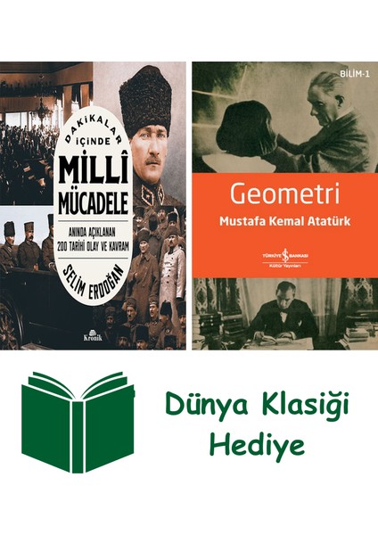 Dakikalar Içinde Milli Mücadele + Geometri + Dünya Klasiği Hediye