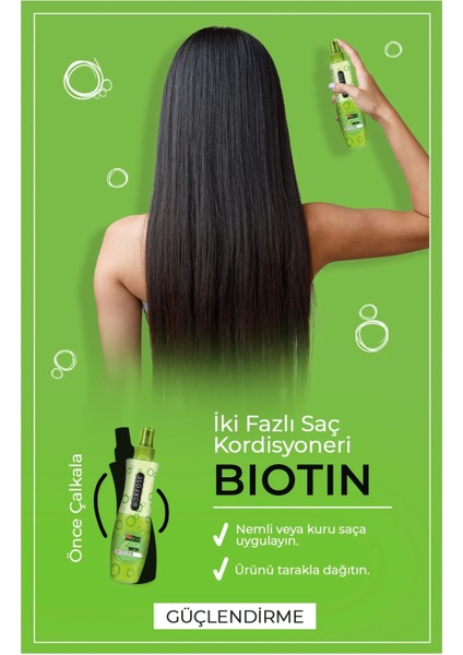 Biotin Çift Fazlı Saç Kondisyoner Fön Suyu 240 ml indirimleri