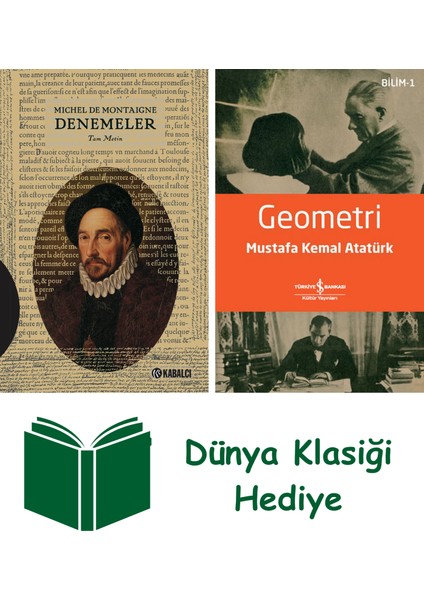 Denemeler - Tam Metin (Ciltli) + Geometri + Dünya Klasiği Hediye