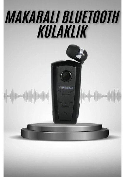 Makaralı Bluetooth Kulakiçi Yaka Kulaklığı Kablosuz Kulaklık