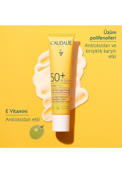Vinosun SPF50+ Yüksek Koruma Hafif Güneş Kremi 40 ml Yüz ve Boyun Bölgesi İçin modelleri
