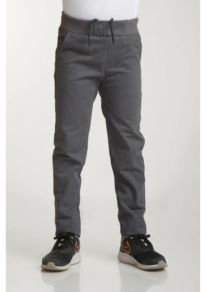 Çocuk Beli Ribanalı Tam Lastikli Kanvas Kumaş Günlük ve Okul Pantolonu fiyatları