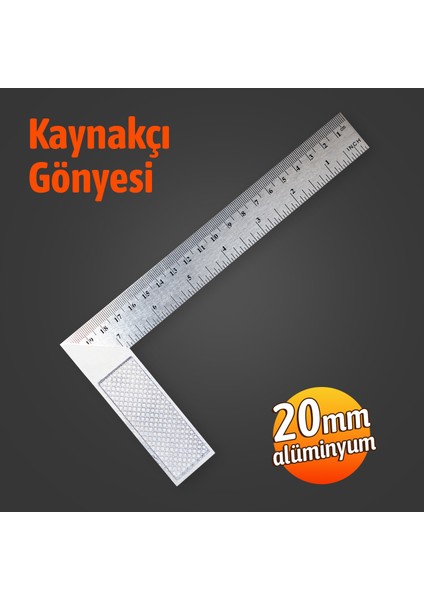 Alüminyum 20 cm 8 Inch Kaynakçı L Gönye Marangoz Fayansçı Kaynakçı L Cetveli