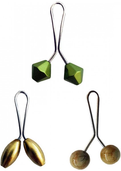 3 Adet Tesettür Eşarp ve Şal Klipsi Sarı Hardal Yeşil