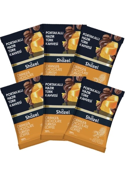 Shazel Portakallı Hazır Türk Kahvesi - Ofis Seti 10'lu Kutu