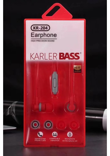 Xmpdby Karler Bass KR-204 Kablolu Kulaklık - Kırmızı fırsatları