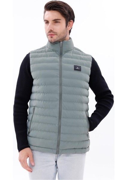 Erkek Nova Kumaş Şişme Yelek Hafif Dolgulu Fermuarlı Cepli Su Itici Rahat Kalıp