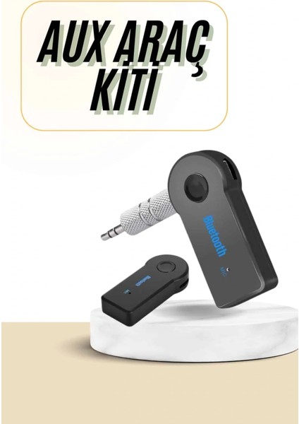 Bluetooth Araç Kiti Aux Çıkışlı Telefon Müzik Alıcı Tüm Cihazlara Uyumlu