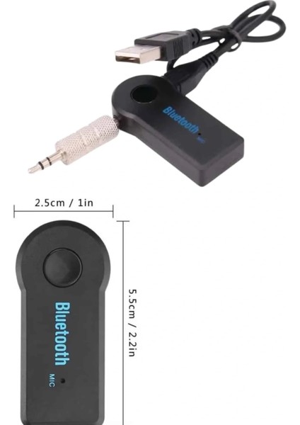 Bluetooth Araç Kiti Aux Çıkışlı Telefon Müzik Alıcı Tüm Cihazlara Uyumlu fırsatları