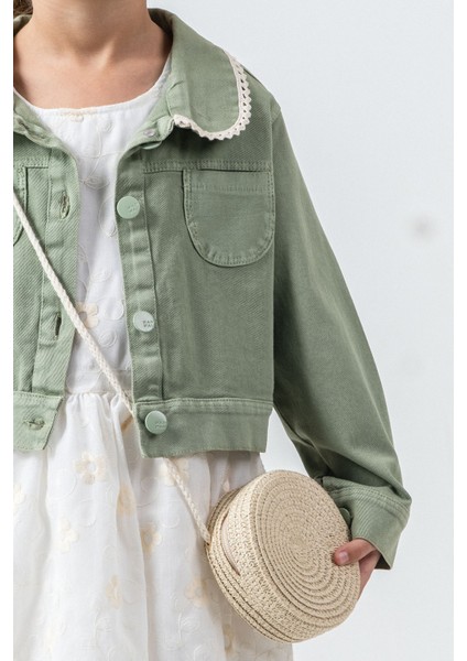 Hasır Çantalı Nakışlı Kız Çocuk 3\'lü Takım - 26K 7265 fırsatları