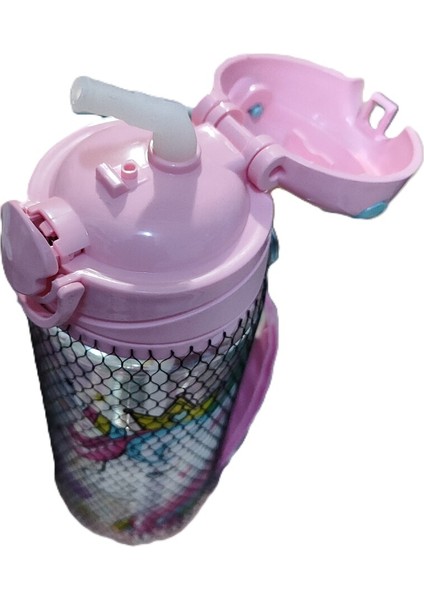 Unicorn Figürlü Plastik Şeffaf Matara Suluk 500ML AD32999 fiyatları