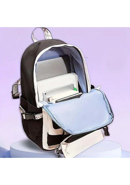 Kuromi Figürlü Geniş Kapasiteli Çocuk Sırt Çantası 4 Bölmeli (1büyük 3 Küçük Bölme) modelleri