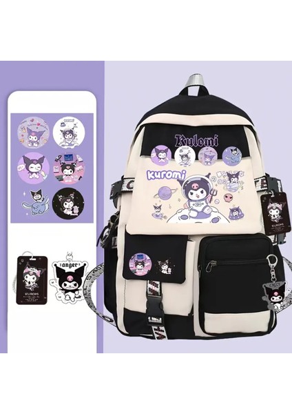 Kuromi Figürlü Geniş Kapasiteli Çocuk Sırt Çantası 4 Bölmeli (1büyük 3 Küçük Bölme) fırsatları