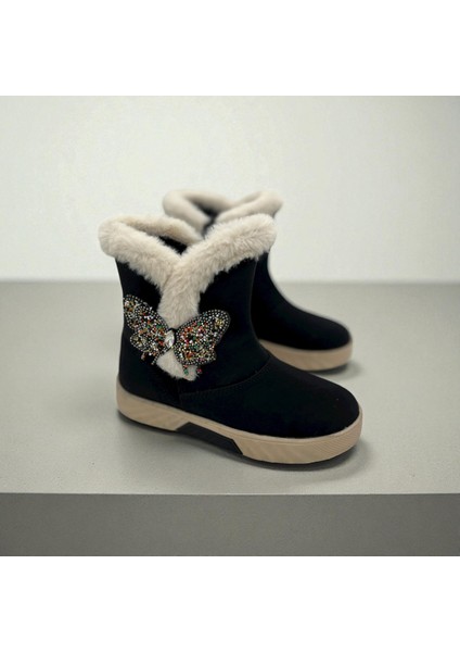 Kız Çocuk Kürklü Kelebek Detaylı Bot fiyatları