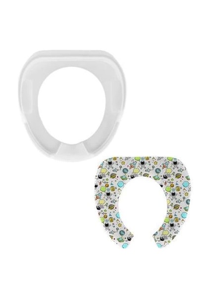 Softy Jumbo Kids Çocuk-Bebek Yanlardan Tutmalı Yumuşak Süngerli Klozet Kapağı Adaptörü ( Lisinya )