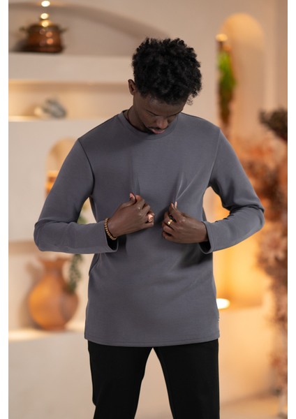 Modal Esnek Kumaş Regular Fit Mevsimlik Sweatshirt fırsatları