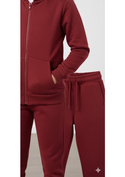 3 Iplik Şardonlu Kapüşonlu Eşofman Takımı 2'li I Çocuk Takım Cepli Kapüşonlu I Fermuarlı Takım modelleri