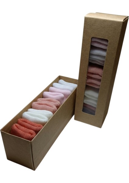 Organik Pamuk Unisex 5'li Kutulu Bahar Yeni Doğan Bebek Çorabı-Çocuk Çorabı fırsatları