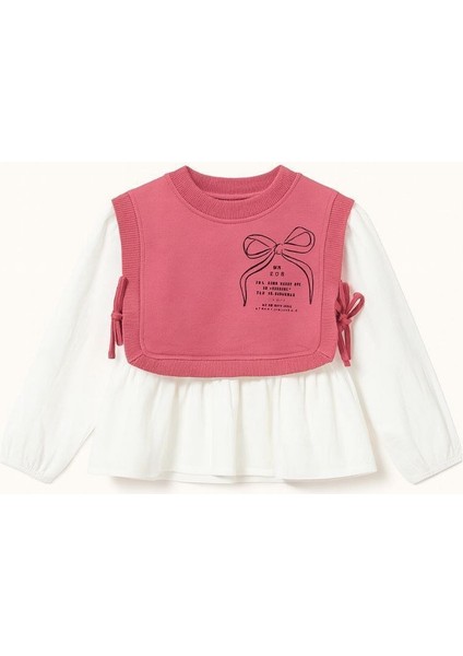 Kız Çocuk Pembe Fırfırlı Ikili Takım I Bluz ve Ispanyol Paça Pantolon I Gömlek Süveter Eşofman Takım modelleri