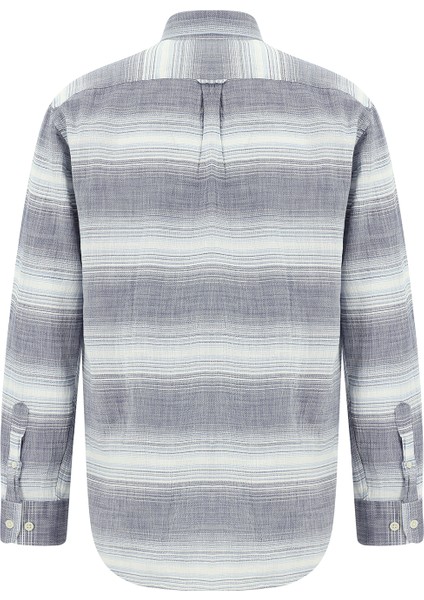 Uzun Kol Regular Fit Spor Çizgili Pamuk Gömlek indirimleri