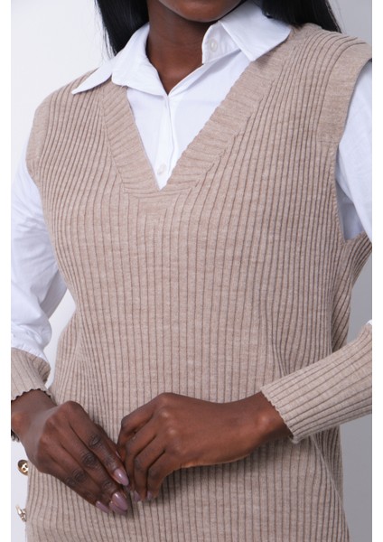 Fitilli Triko Süveterli Gömlek Ikili Kombin fırsatları