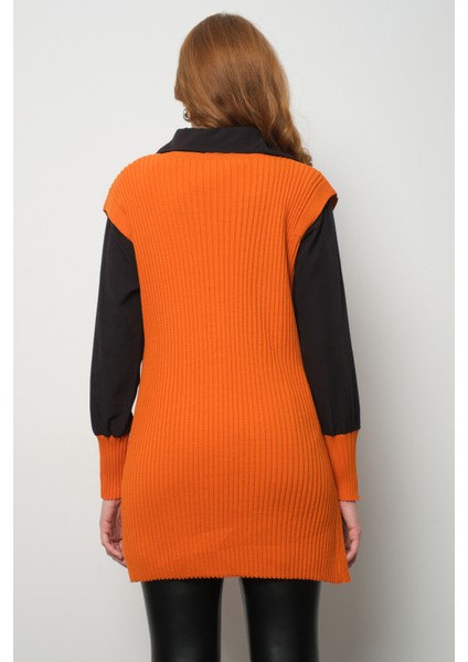 Fitilli Triko Süveterli Gömlek Ikili Kombin fırsatları