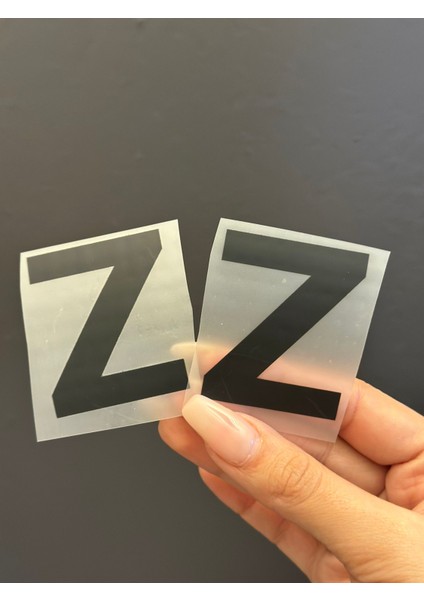 2 Li Ütü Ile Yapışan Z Harfi Arma Transfer Baskı