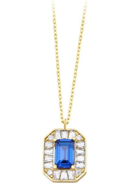 Renkli Taşlı Altın Kolye - 14K fiyatları