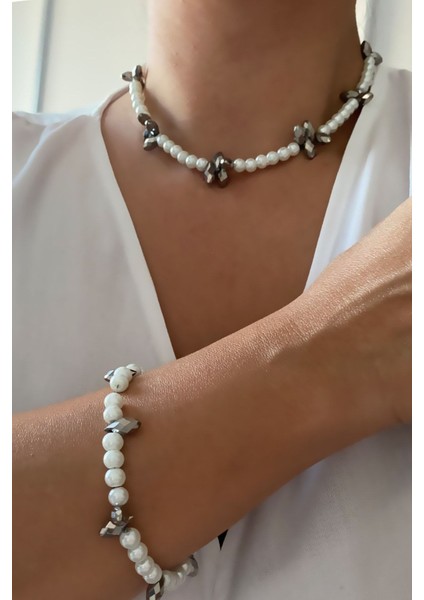 Işıltılı Inci Kolye Bileklik Set fiyatları