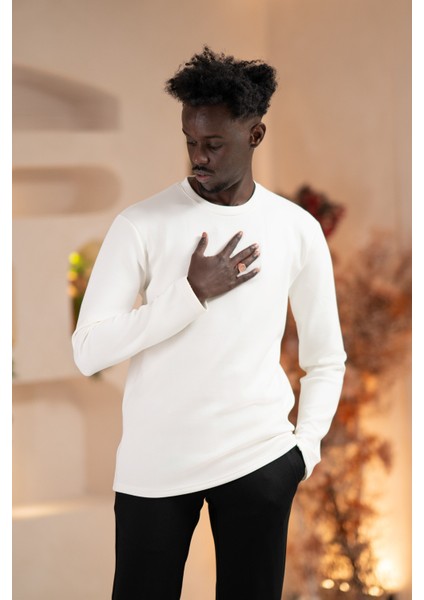 Modal Esnek Kumaş Regular Fit Mevsimlik Sweatshirt