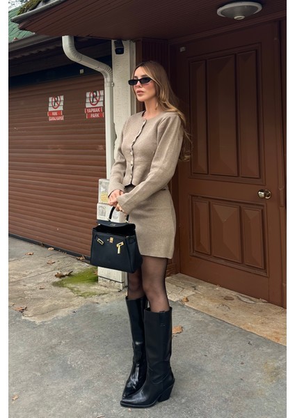 Vizon Belden Oturtma Hırkalı Etekli Takım -0611 modelleri