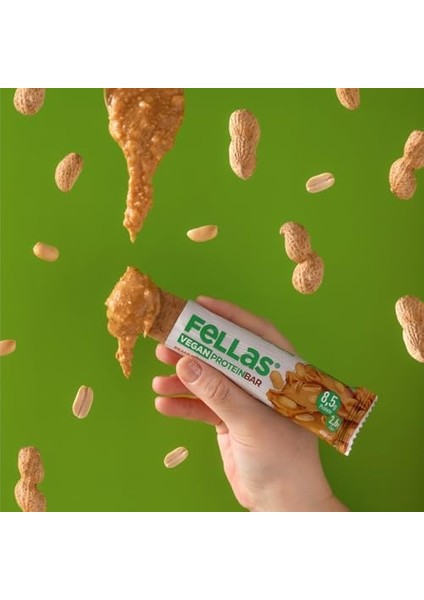 Fellas Vegan Protein Bar, Yer Fıstığı Ezmeli, 40GR x 12 Adet modelleri