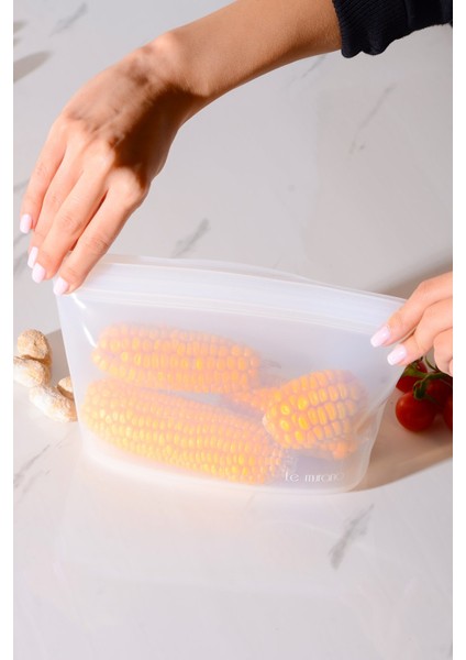 Lush Hava Sızdırmaz Kilitli Silikon Saklama Torbası 1000 ml | Şeffaf fiyatları