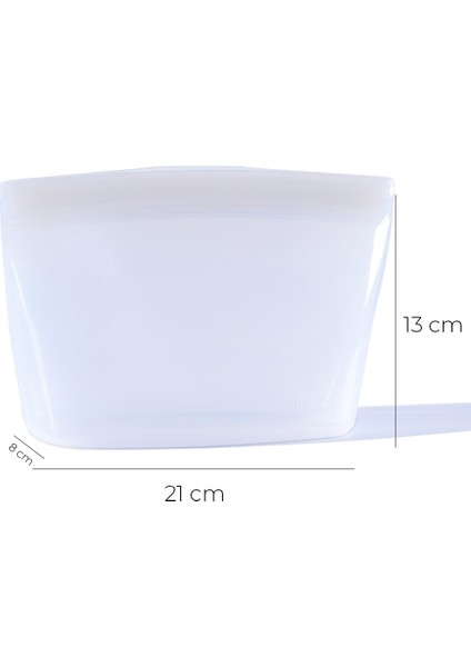 Lush Hava Sızdırmaz Kilitli Silikon Saklama Torbası 1000 ml | Şeffaf indirimleri