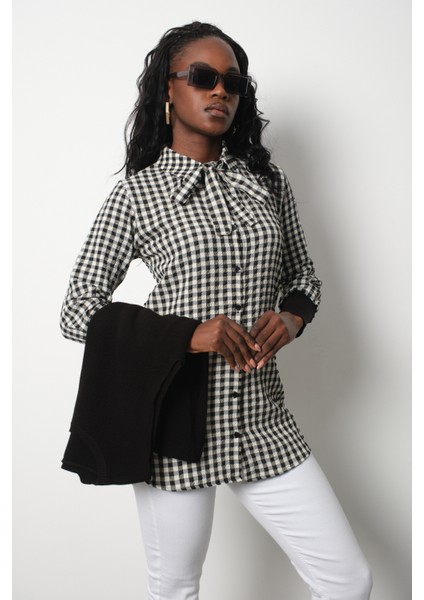 Fitilli Triko Süveter ve Kareli Gömlek Ikili Kombin fiyatları