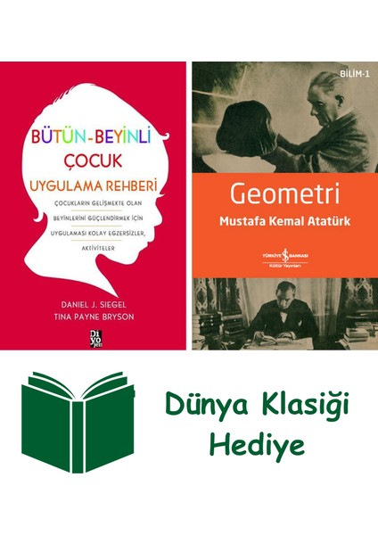 Bütün-Beyinli Çocuk Uygulamalı Rehberi + Geometri + Dünya Klasiği Hediye