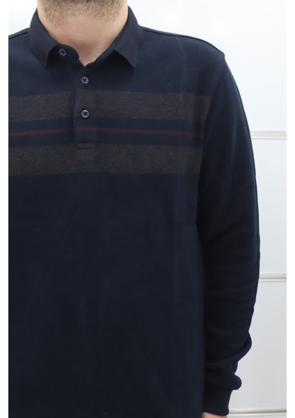 Fistan Store Erkek Desenli Spor Kesim Normal Kalıp Polo Yaka Selanik Kumaşlı Kışlık Kazak fiyatları