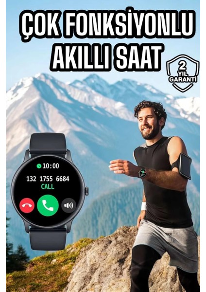 Akıllı Saat Çok Fonksiyonlu Sesli Görüşme Nfc Uyumlu Amoled Ekran