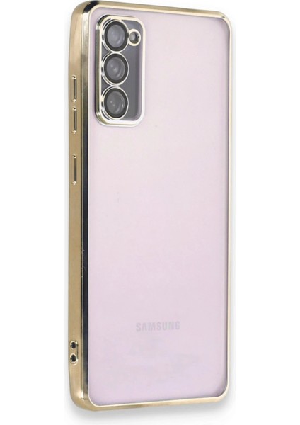 Samsung Galaxy S20 Fe Kılıf Lensli Silikon - Gold - FKU1303-2374