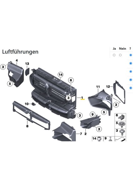 Bmw 5 Serisi F10 F11 Panel Havalandırma Tek Motorlu indirimleri