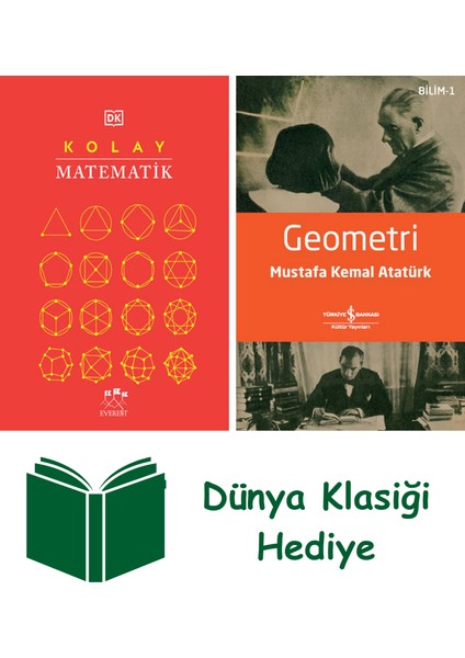 Kolay Matematik (Ciltli) + Geometri + Dünya Klasiği Hediye