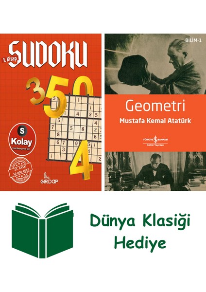 Sudoku 1. Kitap + Geometri + Dünya Klasiği Hediye