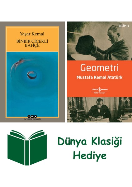 Binbir Çiçekli Bahçe + Geometri + Dünya Klasiği Hediye