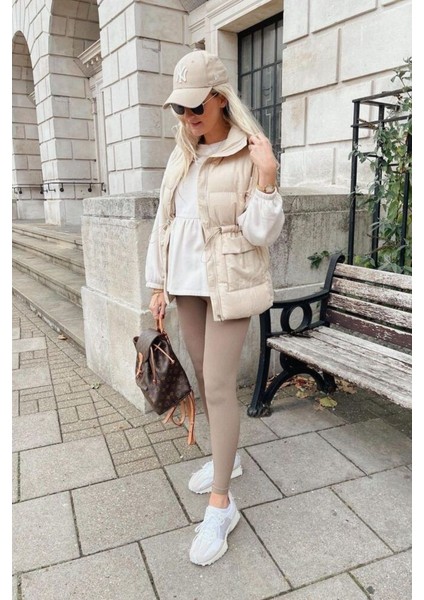 Fitilli Şardonlu Içi Polarlı Yüksek Bel Toparlayıcı Tayt