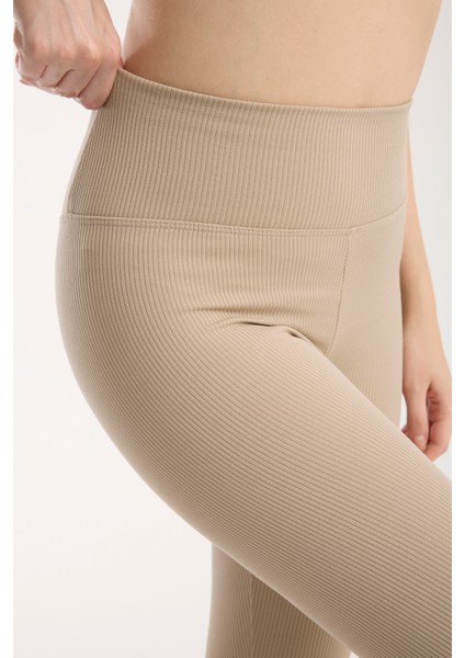 Fitilli Şardonlu Içi Polarlı Yüksek Bel Toparlayıcı Tayt fırsatları