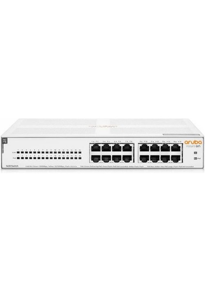 Hp Aruba Instant On, R8R48A, 1430-16G, 16PORT, Gigabit, Poe 124W, Yönetilemez, Masaüstü Switch